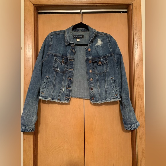 Maurices Jackets & Blazers - Maurices Distressed Cropped Jean Jacket
